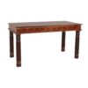 Tafel 140x70 cm Deze tafel van gerecycled hout maakt indruk met traditionele vormen en gedetailleerd houtsnijwerk. De rijke donkerbruine kleur van het oude hout past perfect als contrast met moderne meubels in tijdloos wit of met lichtere houttinten. Je eethoek wordt een eyecatcher en een ontmoetingsplek om heerlijke uurtjes door te brengen. Bladdikte 15 mm, afstand frame tot vloer 66 cm CASA & VIVENTES Tafel 140x70 cm Breedte: 140cm Hoogte: 76cm Lengte: 70cm Gewicht: 27000.00g kleuren: Bruin, Bruin, Wit Materialen: Hout, Hout merk: SIT Möbel Im- und Export