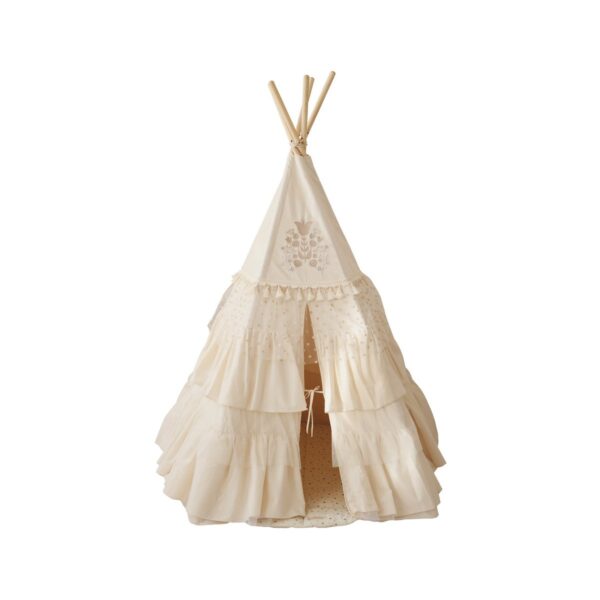 Tipi "Boho" met franjes en matset - Afbeelding 13