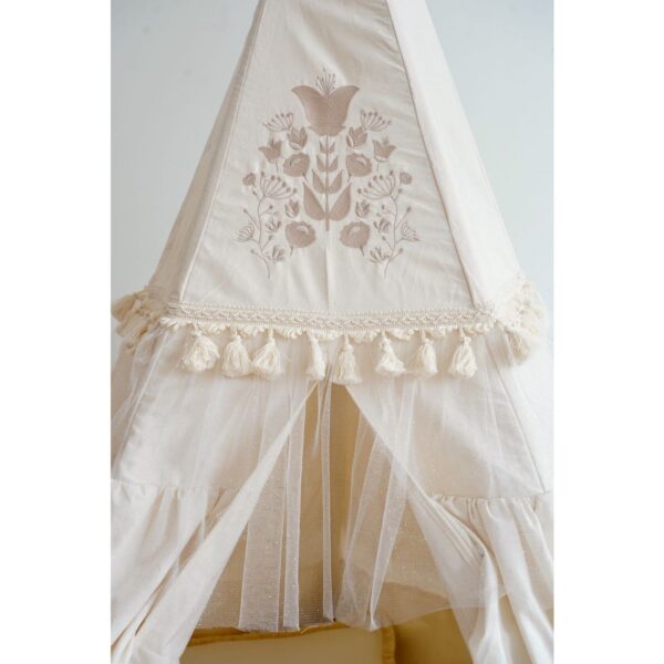 Tipi "Boho" met franjes en matset - Afbeelding 5