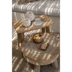 Alternative view of De gehaakte placemat van raffia - naturel