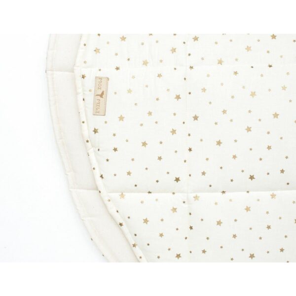 "Gold Stars" ronde katoenen mat - Afbeelding 3