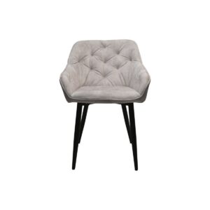 Alternative view of Eetkamerstoel Liverpool S/2-56x61x79-Beige/Zwart-Stof/Metaal