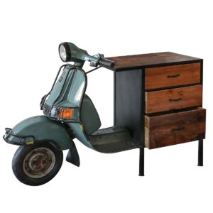 Alternative view of Dressoir "Roller" metaal / mangohout L. 140cm