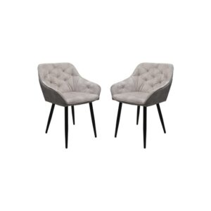 Eetkamerstoel Liverpool S/2-56x61x79-Beige/Zwart-Stof/Metaal Deze stijlvolle eetkamer stoelen Liverpool  hebben een fantastisch, zacht ontwerp dat in elke kamer opvalt met een stijlvolle zwart metalen onderstel en zacht aanvoelende fluwelen zitting. Compleet met een gevoerde zitting en gecapionneerde rug-leuning om ultiem comport en ondersteuning te bieden. Zithoogte: 48cm Zitbreedte: 39cm Zitdiepte: 45cm poot hoogte: 42,5 cm Casa & Viventes Breedte: 61cm Hoogte: 79cm Lengte: 56cm Inhoud: 0.2699L Gewicht: 12g kleuren: Beige, Zwart Materialen: Metaal, Fluweel merk: HSM Collection