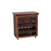 Keukenwagen Deze keukentrolley van donker hergebruikt hout met rijkelijk gesneden decoraties is zowel decoratief als uiterst praktisch. 3 kleine lades bieden veilige opbergruimte voor bestek of andere kleine spullen. Naast de praktische bovenste plank is er een plank voor 4 flessen en een uitneembaar dienblad. Dankzij 4 beweegbare wielen is de keukentrolley overal snel bij de hand of uit de weg. Dit praktische en toch aantrekkelijke stuk zal jaloers zijn op je vrienden. verwijderbare lade CASA & VIVENTES Keukenwagen Breedte: 78cm Hoogte: 85cm Lengte: 48cm Gewicht: 48000.00g kleuren: Bruin Materialen: Hout, Hout merk: SIT Möbel Im- und Export