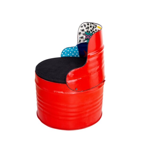 Metal Barrel Street Art rood - Afbeelding 3