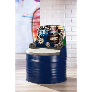 Alternative view of Metal Barrel Street Art blauw