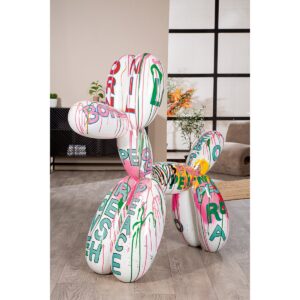 Alternative view of Figuur honden pallone wit H. 120 cm, ve 1