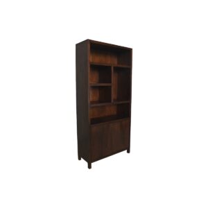 Alternative view of Wandkast Met 5 Vakken R-100x42x215-Bruin-Teak Fineer